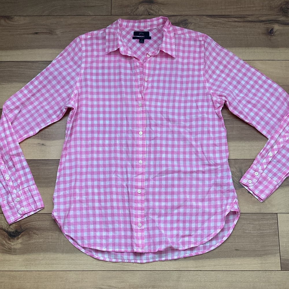 J. Crew Gingham Button Down Shirt - image 3